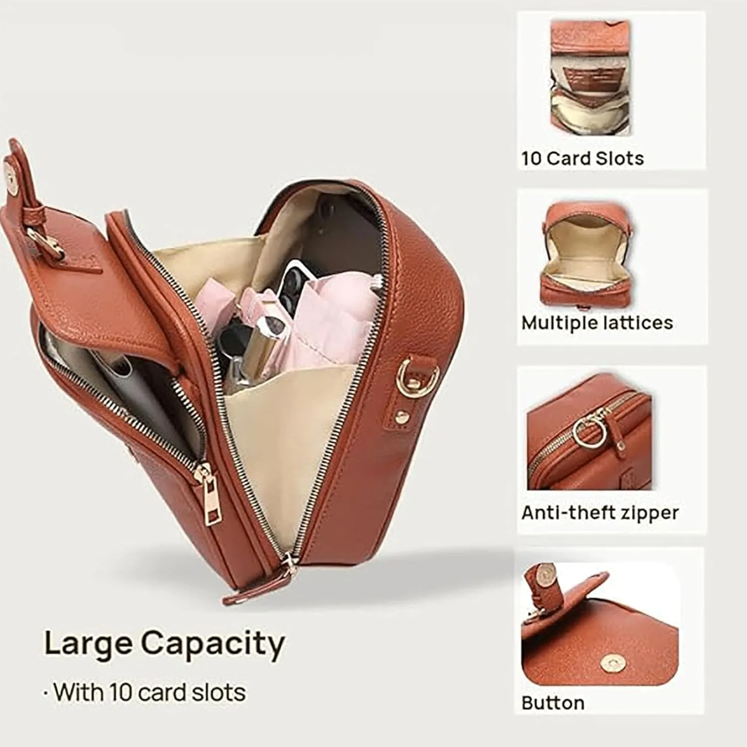 2025 Urvashi Crossbody Leather Bag, Collaboraten1 Crossbody Leather Bag, Vintage Large Capacity Shoulder Messenger Bag