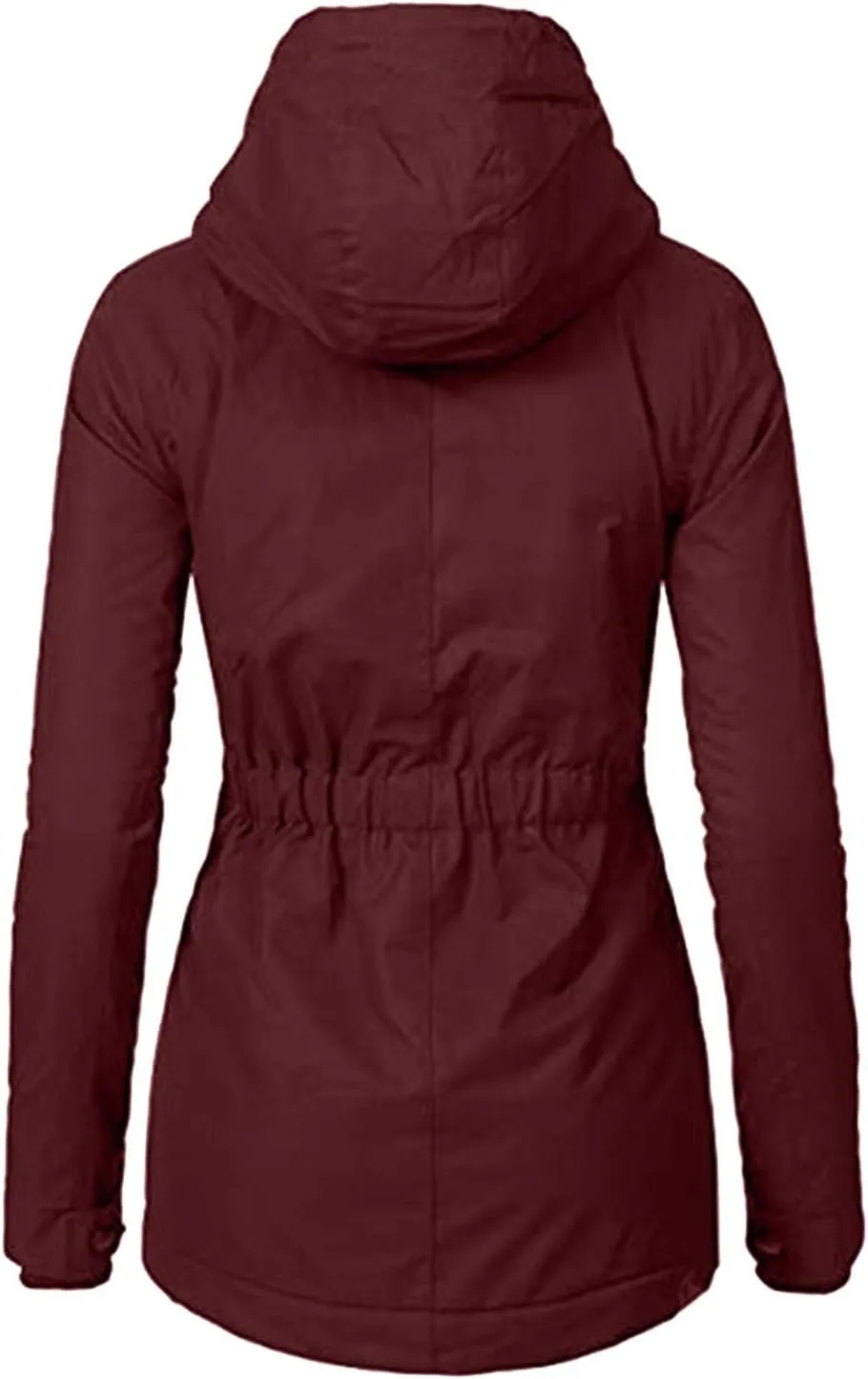 Aniywn Fleece-Lined Rain Jacket for Women Waterproof Windproof Snow Ski Hooded Jacket Winter Outdoor Windbreaker Coat