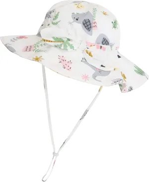 Baby Girl Sun Hat Summer Beach Hats with UPF 50  Toddler Infant with Wide Brim Strap Outdoor Bucket Hat