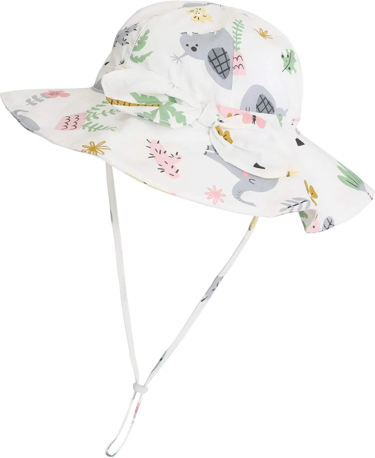 Baby Girl Sun Hat Summer Beach Hats with UPF 50  Toddler Infant with Wide Brim Strap Outdoor Bucket Hat