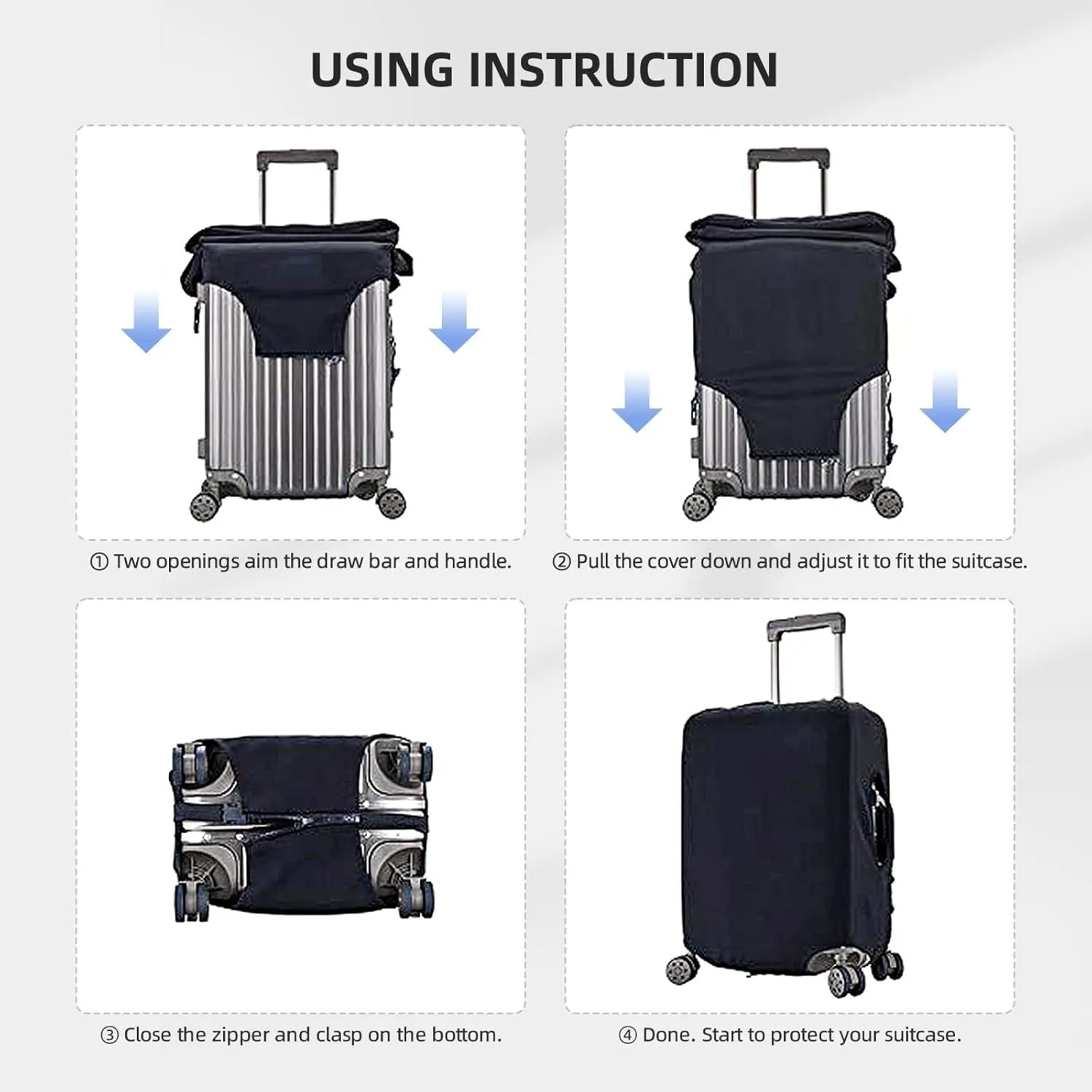 Boston Charles River City Skyline Sunset Luggage Cover for Suitcase Tsa Approved, Spandex Stretch Suitcase Protector Washable Baggage Covers Travel Luggage Sleeve Large Suit Case Cover Fit 18-32 Inch