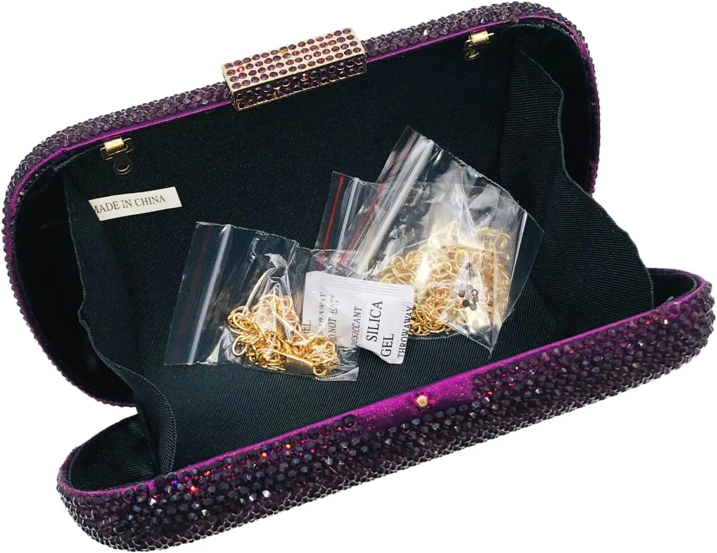 Boutique De FGG Bling Evening Bags and Clutches for Women Formal Party Crystal Clutch Bag Wedding Rhinestone Handbags,Mini