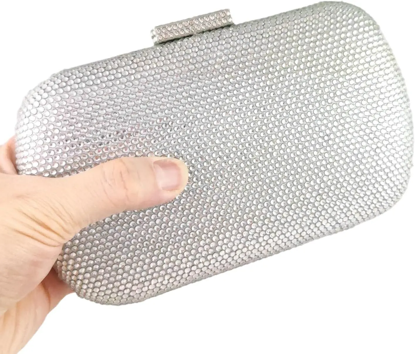 Boutique De FGG Bling Evening Bags and Clutches for Women Formal Party Crystal Clutch Bag Wedding Rhinestone Handbags,Mini