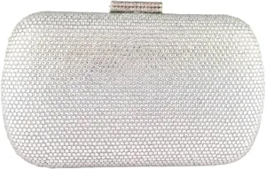 Boutique De FGG Bling Evening Bags and Clutches for Women Formal Party Crystal Clutch Bag Wedding Rhinestone Handbags,Mini
