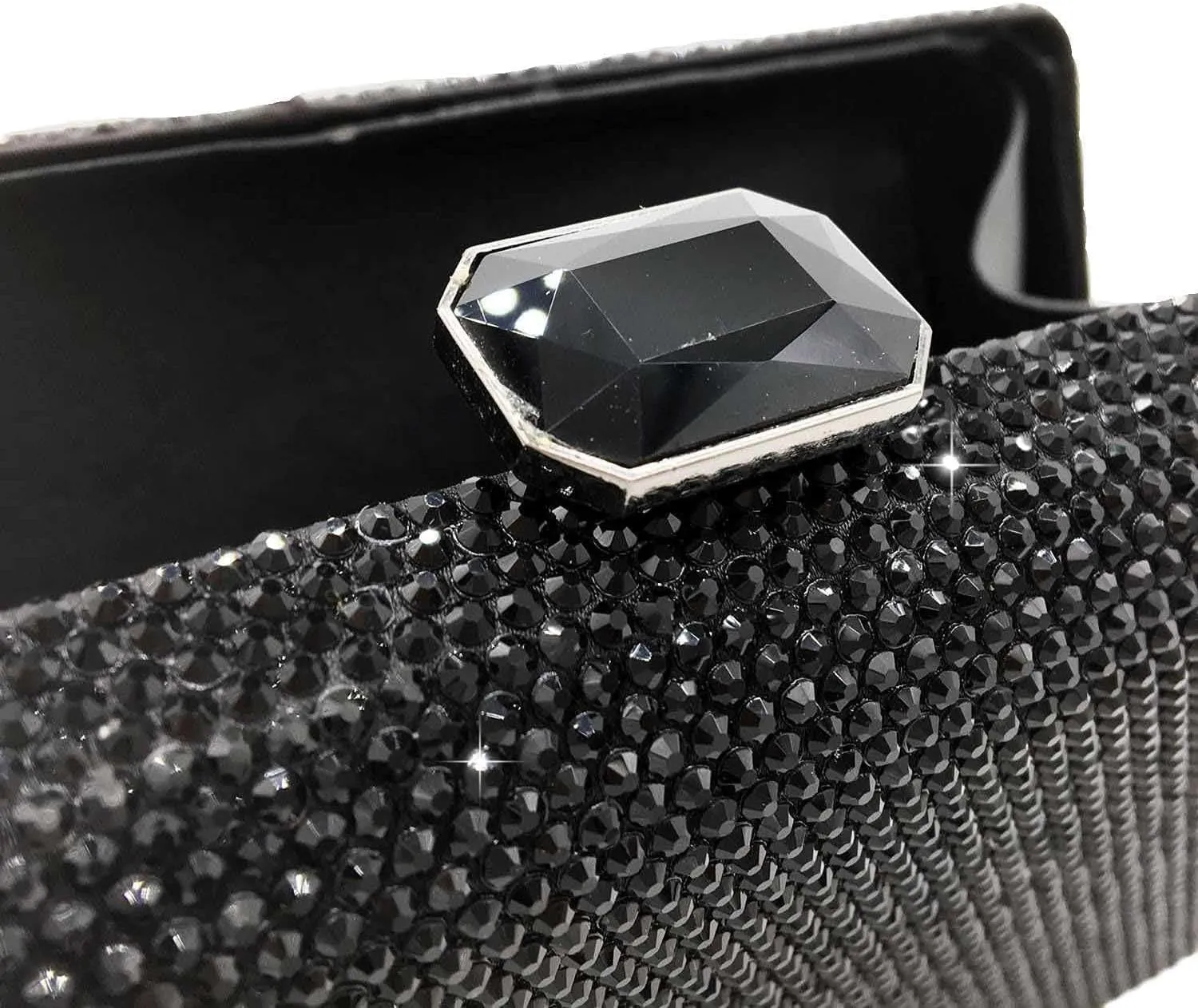 Boutique De FGG Crystal Evening Bags for Women Formal Party Box Clutch Wedding Rhinestone Handbags Bridal Clutch Purse,Mini
