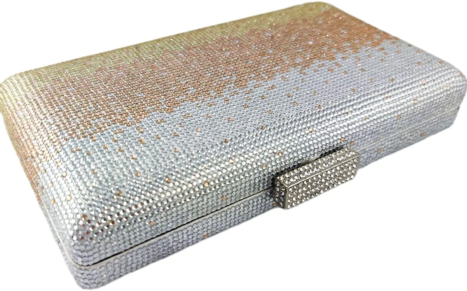 Boutique De FGG Crystal Evening Bags for Women Formal Party Box Clutch Wedding Rhinestone Handbags Bridal Clutch Purse,Mini