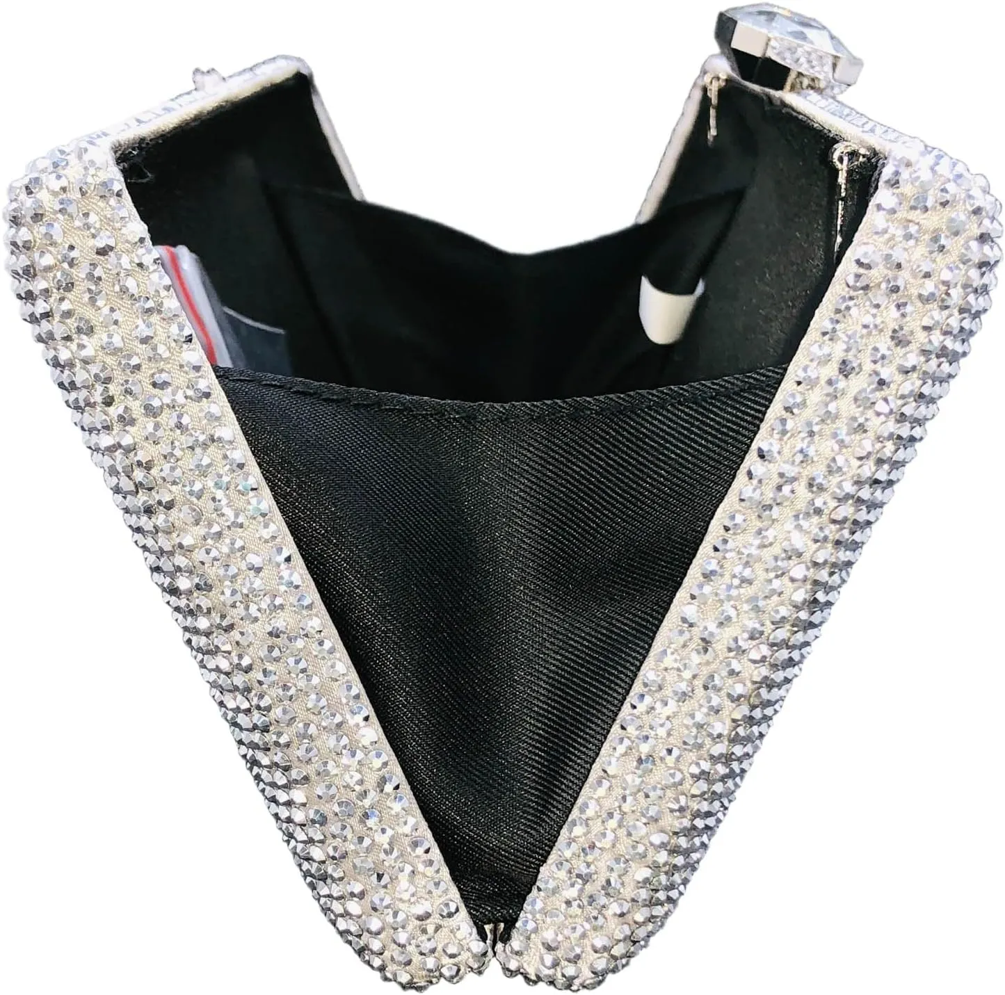 Boutique De FGG Crystal Evening Bags for Women Formal Party Box Clutch Wedding Rhinestone Handbags Bridal Clutch Purse,Mini