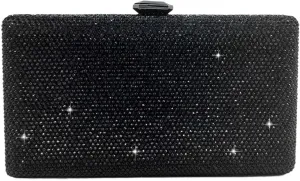 Boutique De FGG Crystal Evening Bags for Women Formal Party Box Clutch Wedding Rhinestone Handbags Bridal Clutch Purse,Mini