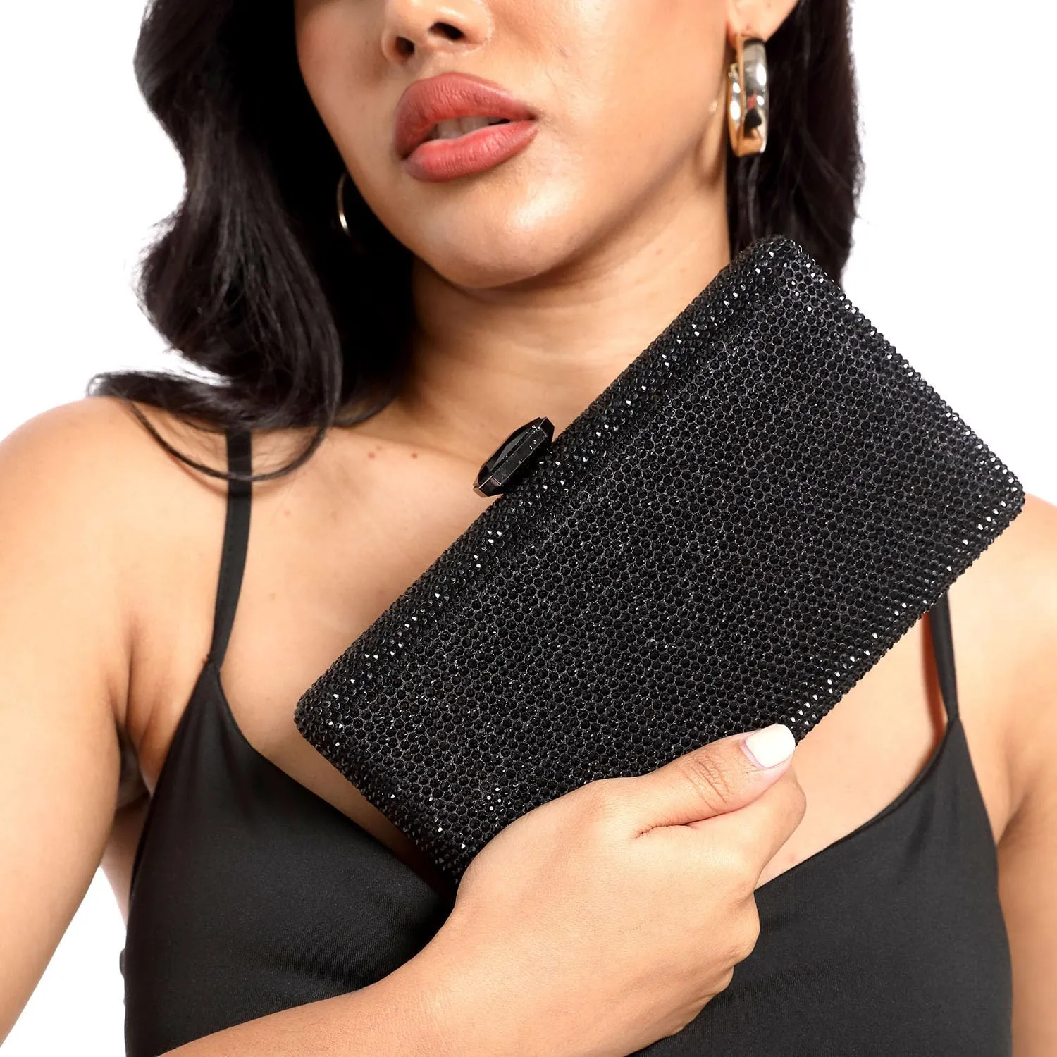 Boutique De FGG Crystal Evening Bags for Women Formal Party Box Clutch Wedding Rhinestone Handbags Bridal Clutch Purse,Mini