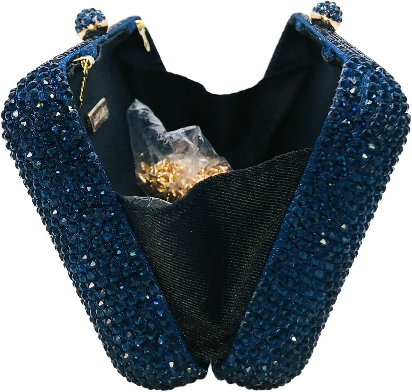 Boutique De FGG Evening Bags and Clutches Women Formal Crystal Clutch Handbags Wedding Rhinestone Clutch Purse,Mini