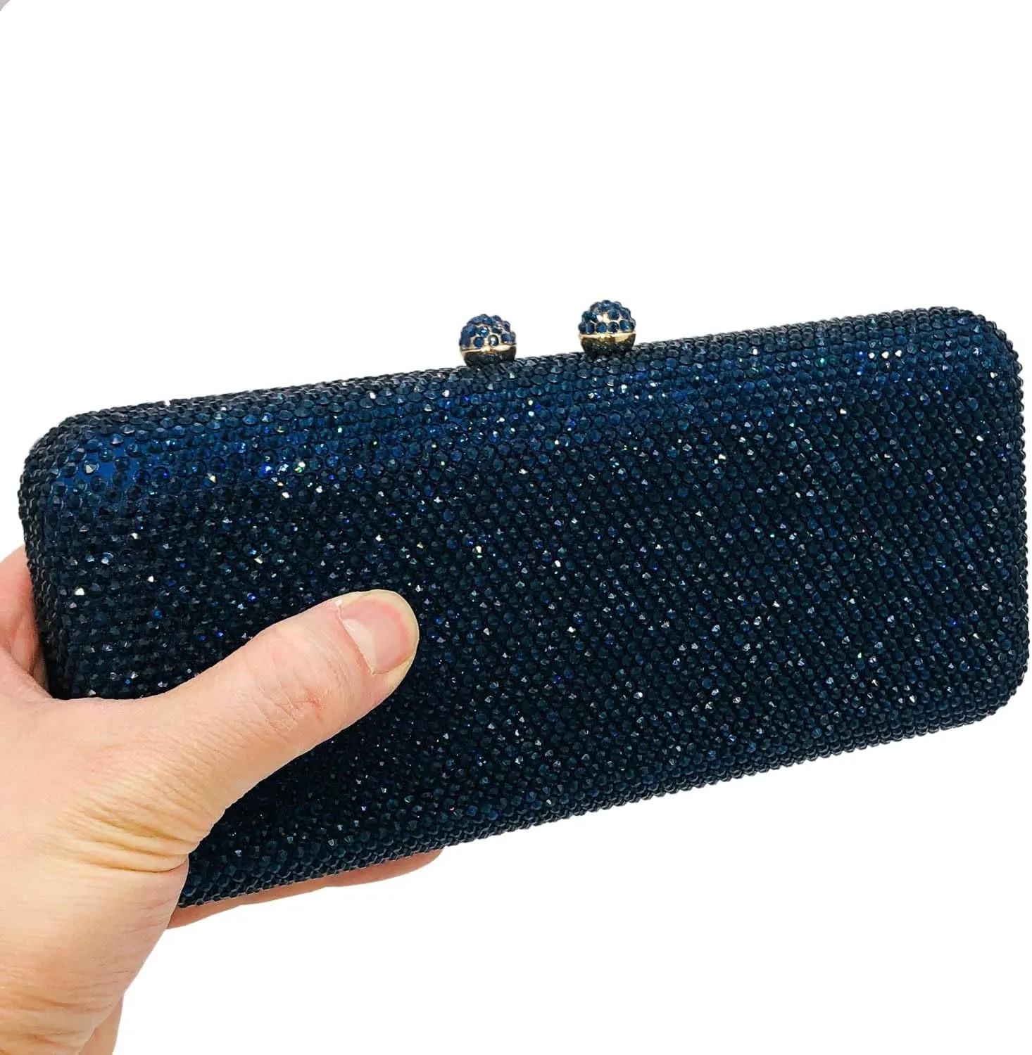 Boutique De FGG Evening Bags and Clutches Women Formal Crystal Clutch Handbags Wedding Rhinestone Clutch Purse,Mini