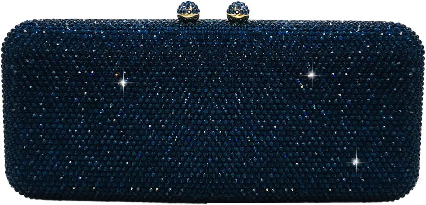 Boutique De FGG Evening Bags and Clutches Women Formal Crystal Clutch Handbags Wedding Rhinestone Clutch Purse,Mini