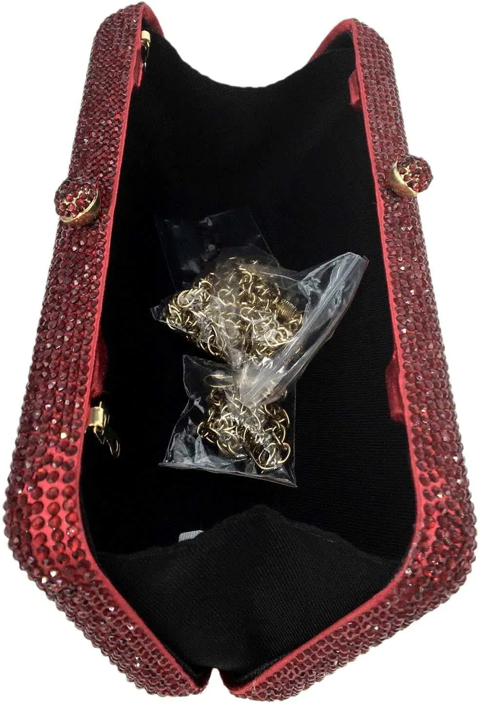 Boutique De FGG Evening Bags and Clutches Women Formal Crystal Clutch Handbags Wedding Rhinestone Clutch Purse,Mini