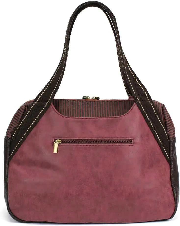 CHALA Bowling Tote Bag Burgundy