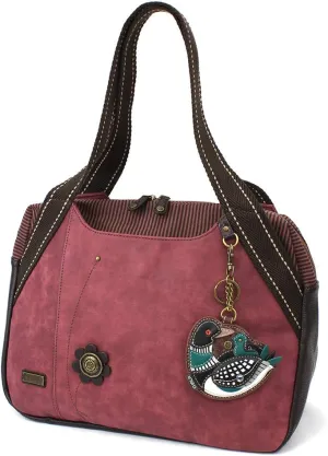 CHALA Bowling Tote Bag Burgundy