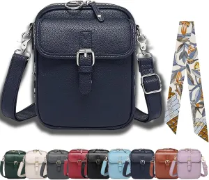 Collaboraten1 Crossbody Leather Bag, Urvashi Crossbody Leather Bag with built in wallet, Vintage Messenger Bag