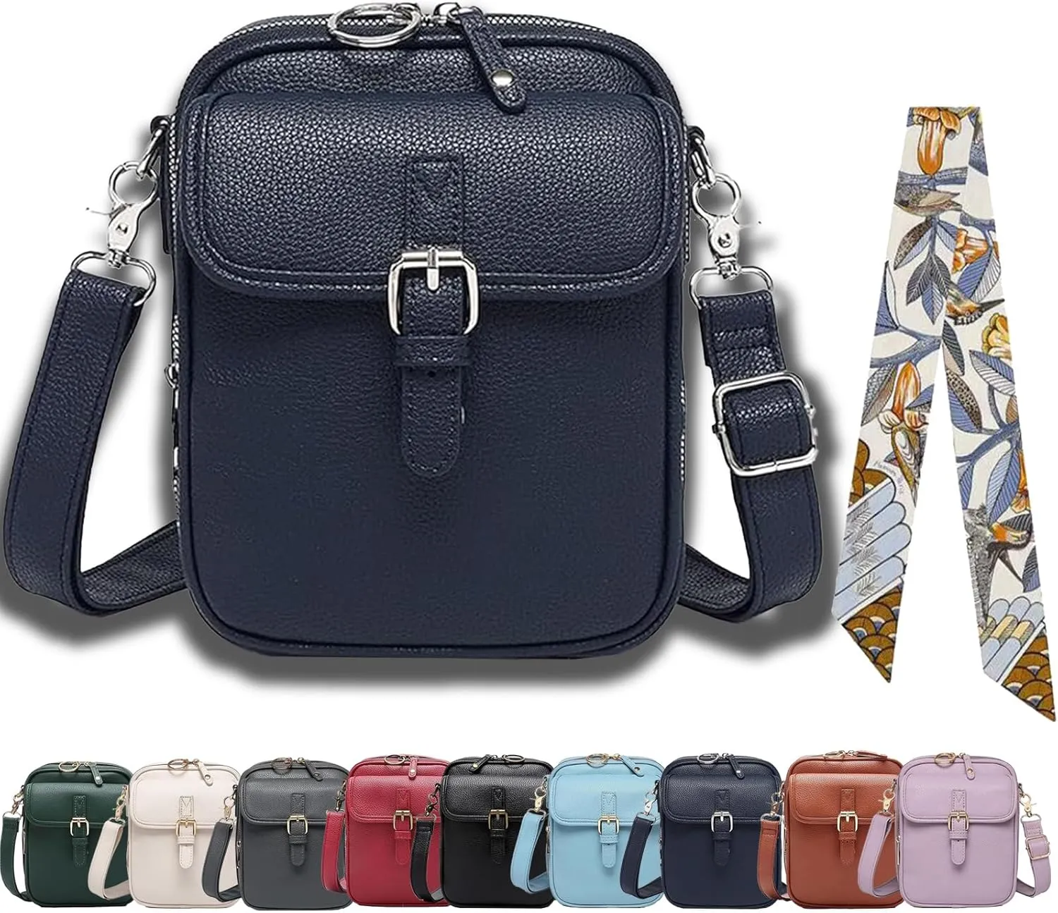 Collaboraten1 Crossbody Leather Bag, Urvashi Crossbody Leather Bag with built in wallet, Vintage Messenger Bag