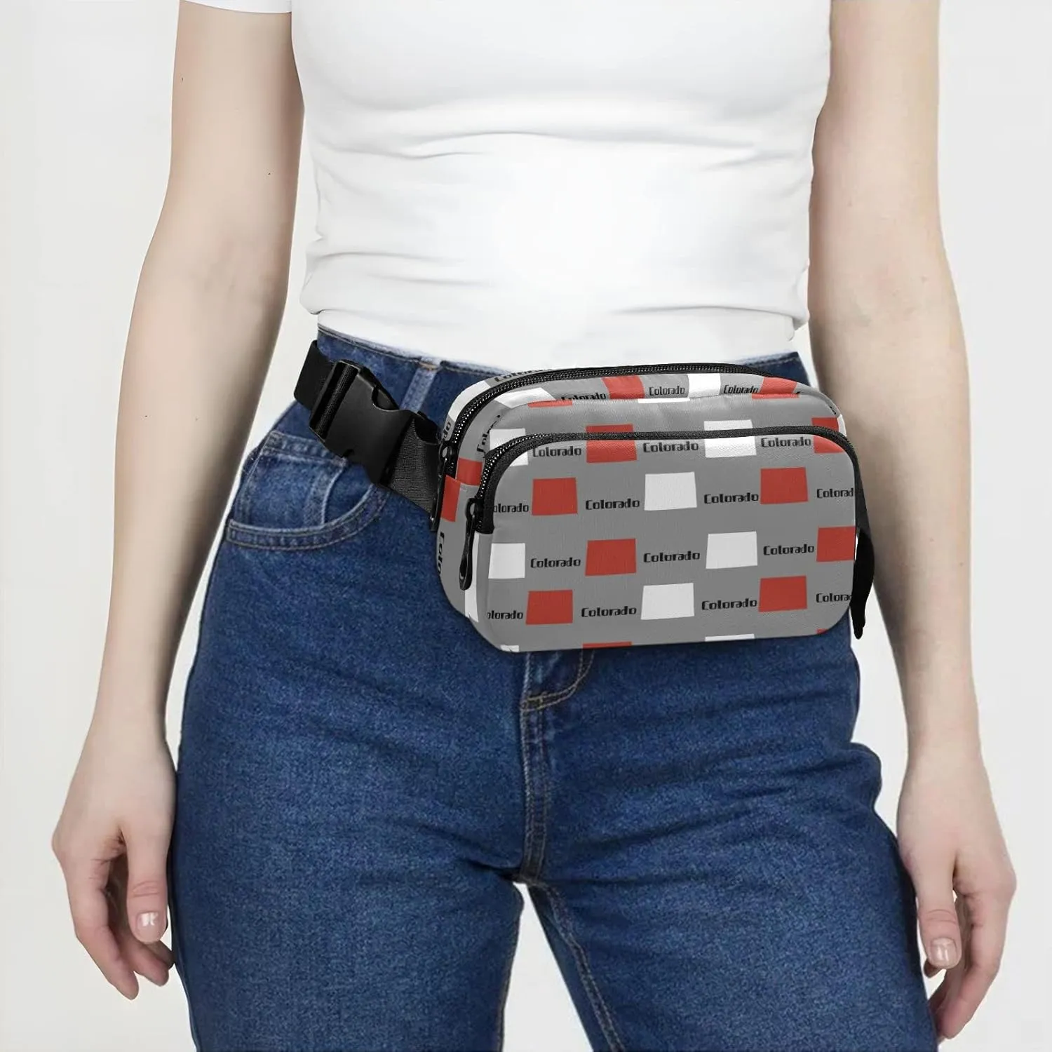 Colorado State Fanny Pack for Men Women,Crossbody Waist Bag Pack with Adjustable Strap Mini Belt Bag for Running Cycling
