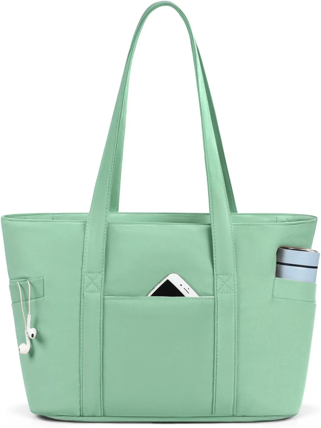 CTWWFS Tote Bag for Women, Travel Essentials Large Tote Bag with Zipper, Top Handle Handbag for Travel, Work