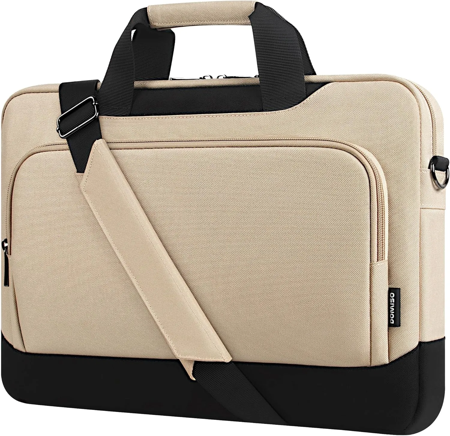 DOMISO 13.5-14 Inch Laptop Sleeve Business Briefcase Ultrabook Notebook Carrying Case Shoulderbag for MacBook Pro 14 Inch 2021 Model A2442 with M1 Pro/ M1 Max Chip & Touch ID,Beige