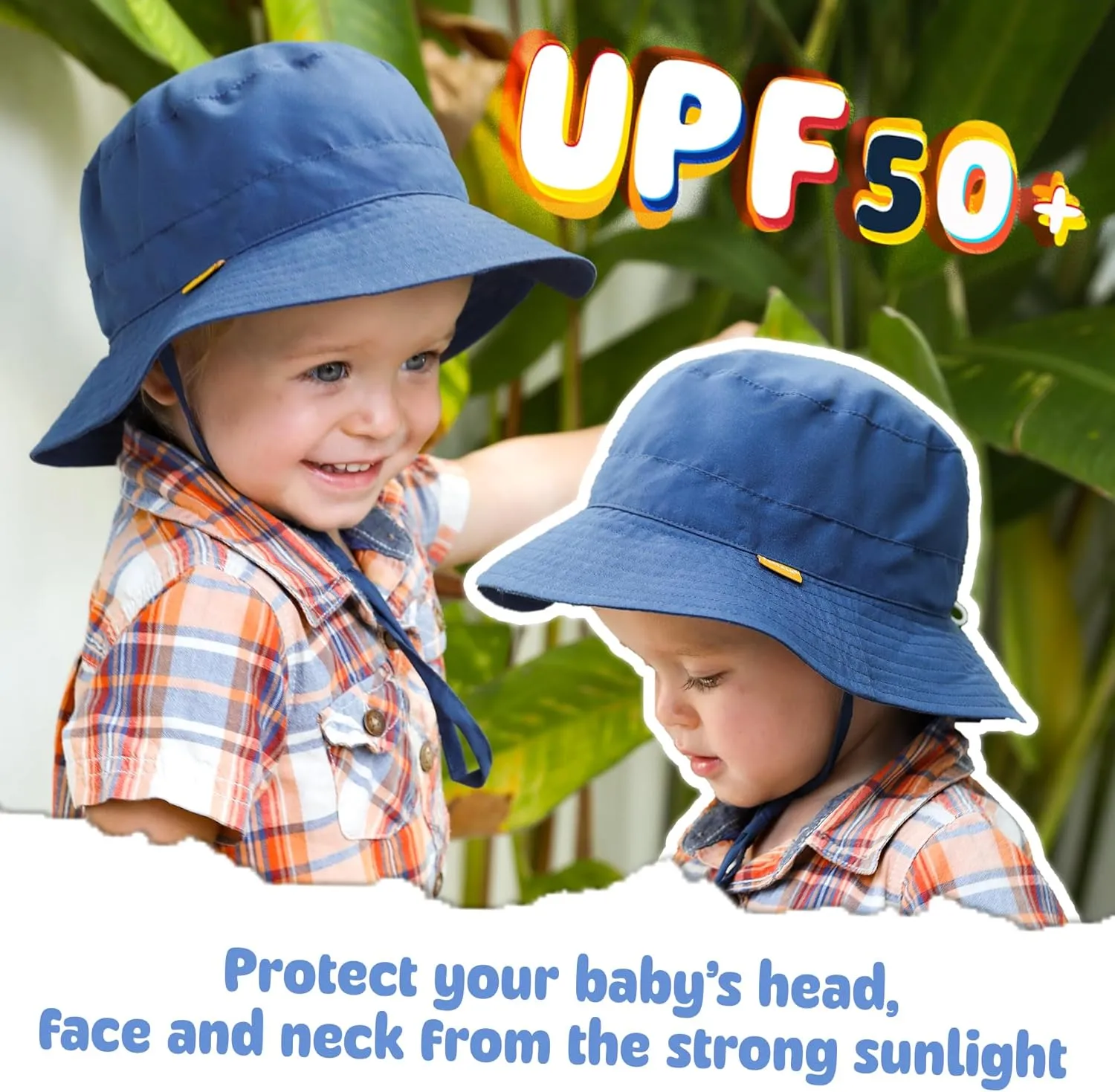 FURTALK Baby Sun Hat Toddler Boys Girls Bucket Hat for Kids 0-5 Years UPF 50  Sun Protective Child Summer Beach Hats