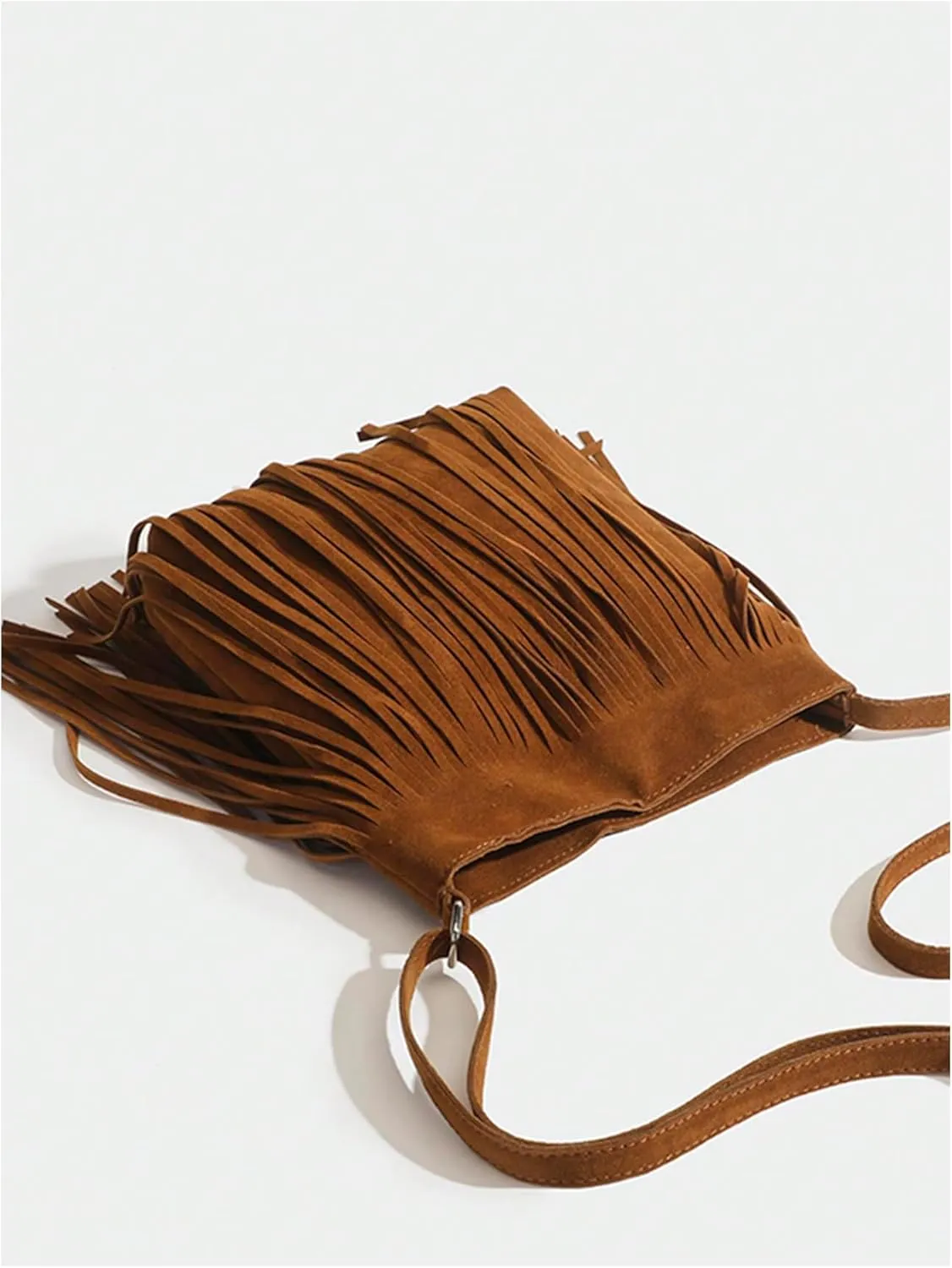 GORGLITTER Women's Western Fringe Bag Cowgirl Purse Faux Suede Crossbody Bag with Tassel