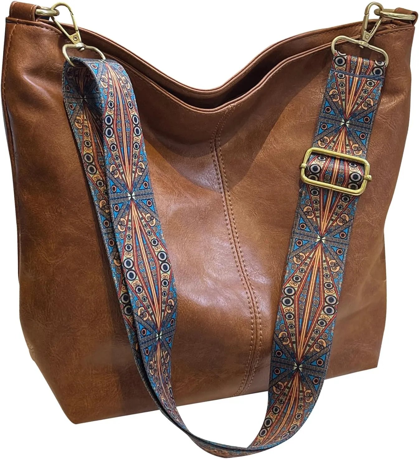 Hobo Bags for Women Crossbody Bag Guitar Strap Purse Vegan Leather Shoulder Handbags Boho Purses Tote Bucket Bag