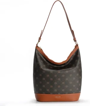 Hobo Tote Bag for Women Work Vegan Leather Small Shoulder Bag Travel Office Slouchy Handbag Bucket Purses