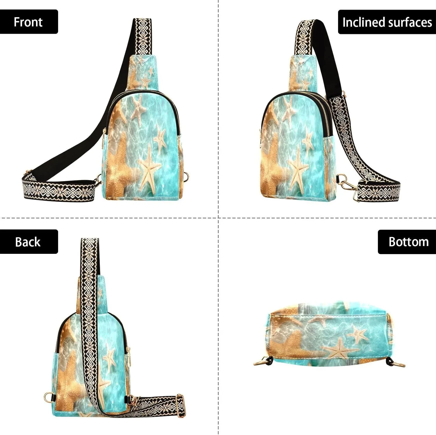 JSTEL Leather Crossbody Sling Bags for Women,Leather Crossbody Purses Leather Crossbody Bag Sling Purse