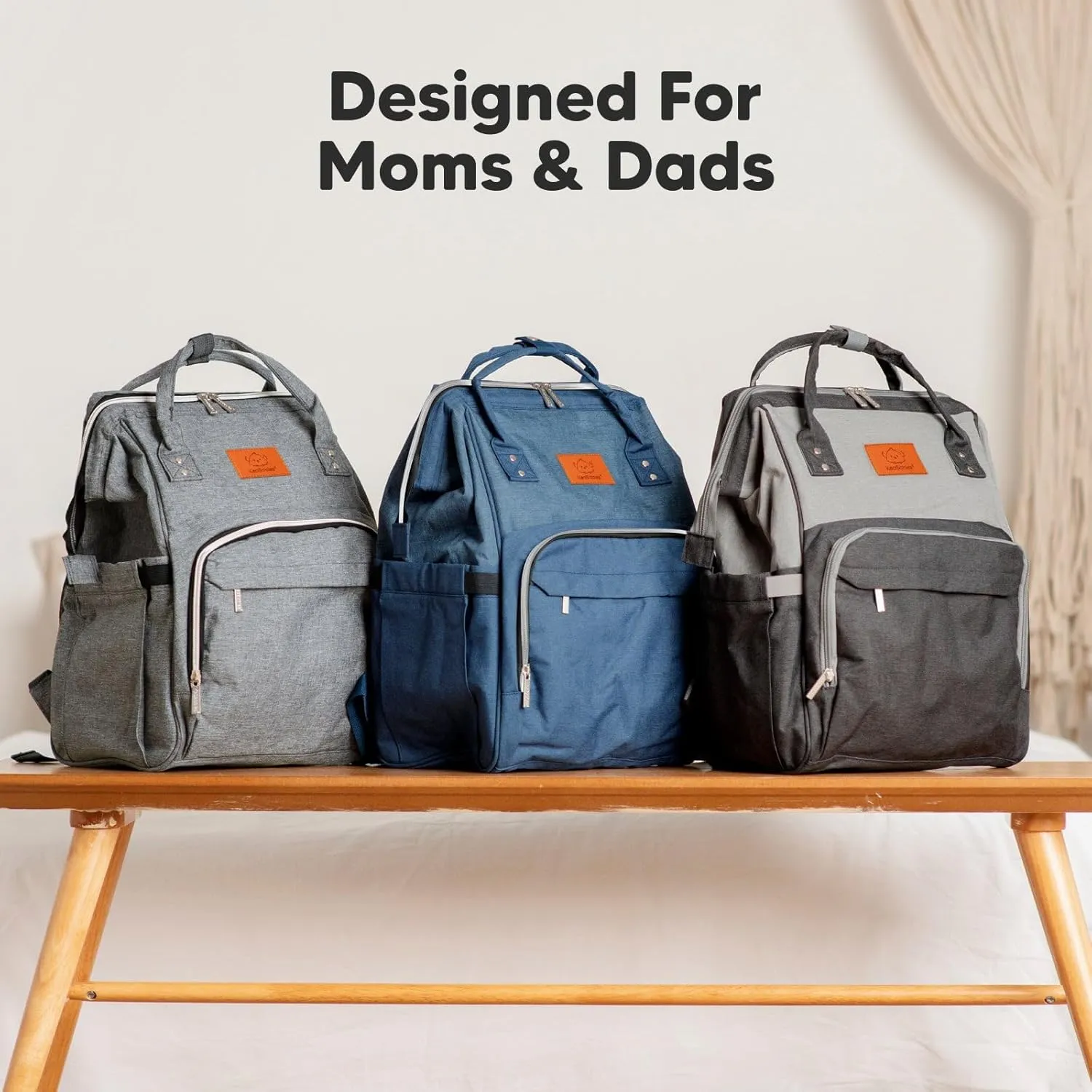 KeaBabies Baby Diaper Bag Backpack - Large Baby Bag for Boys, Girls, Waterproof Multi Function Travel Diaper Backpack with Changing Pad, Durable Travel Essentials for Moms and Dads (Classic Gray)