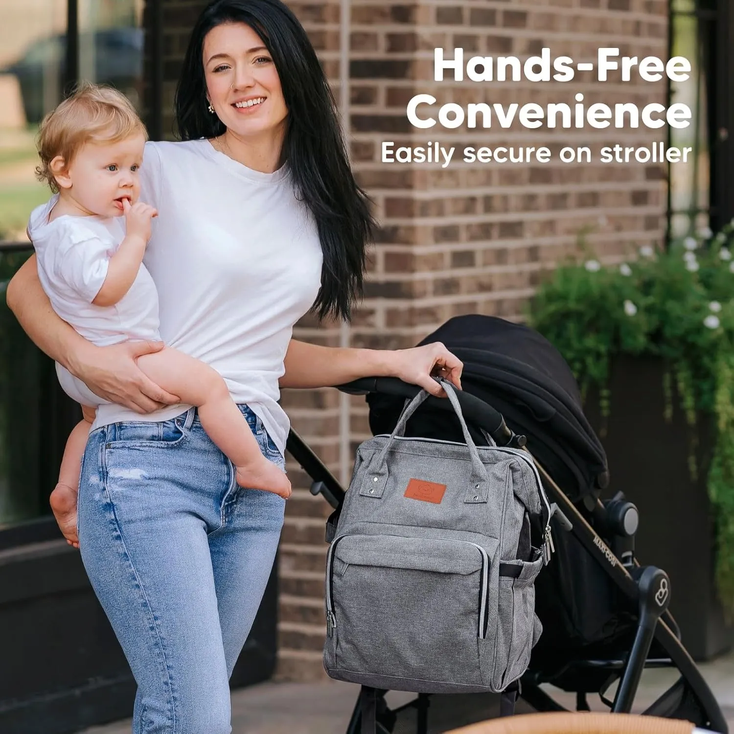 KeaBabies Baby Diaper Bag Backpack - Large Baby Bag for Boys, Girls, Waterproof Multi Function Travel Diaper Backpack with Changing Pad, Durable Travel Essentials for Moms and Dads (Classic Gray)