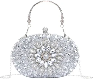 Lanpet Women Crystal Clutch Purse Rhinestone Evening Handbags for Wedding Party