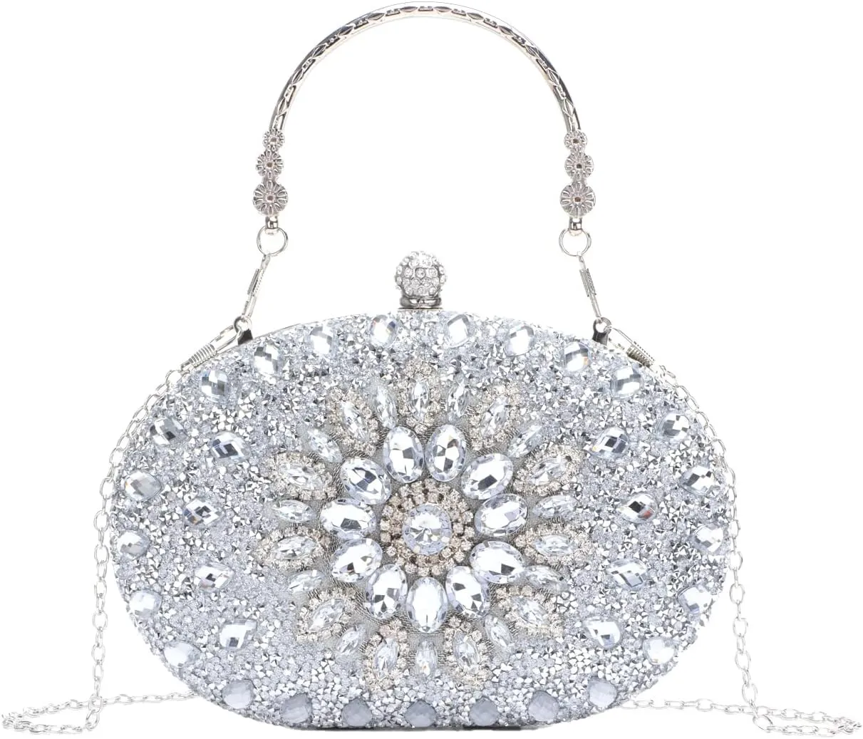Lanpet Women Crystal Clutch Purse Rhinestone Evening Handbags for Wedding Party