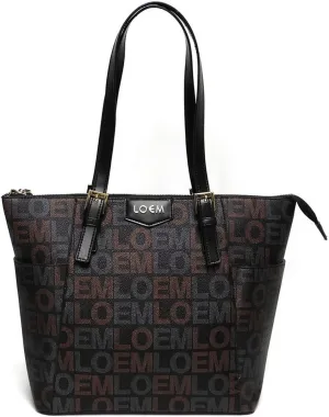 LOEM Classic signature Print golden logo trapezoid shoulder Bag tote