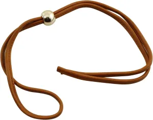 LQ Industrial Drawstring PU Leather Beaded Bucket Bag Accessories Brown