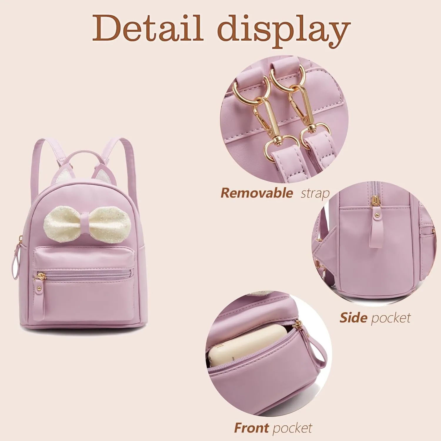 Mini Backpack for Girls Gift, Cute Small Backpack Purse for Teens Kids, Toddler Cat Mini Bookbag