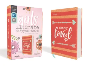 NIV, Girls' Ultimate Backpack Bible, Faithgirlz Edition, Compact, Flexcover, Coral, Red Letter, Comfort Print Paperback  July 7, 2020