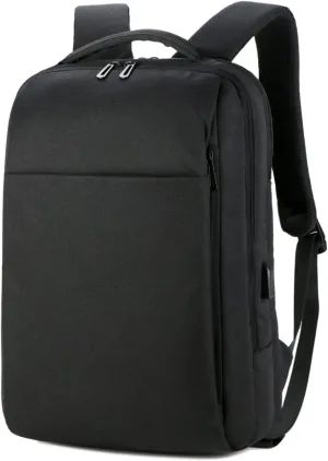Nordace Bergen Smart Backpack for Men & Women with USB Charging Port, Water Resistant - 15.6 Inch Laptop Backpack for Everyday, Travel, and Work (Black)