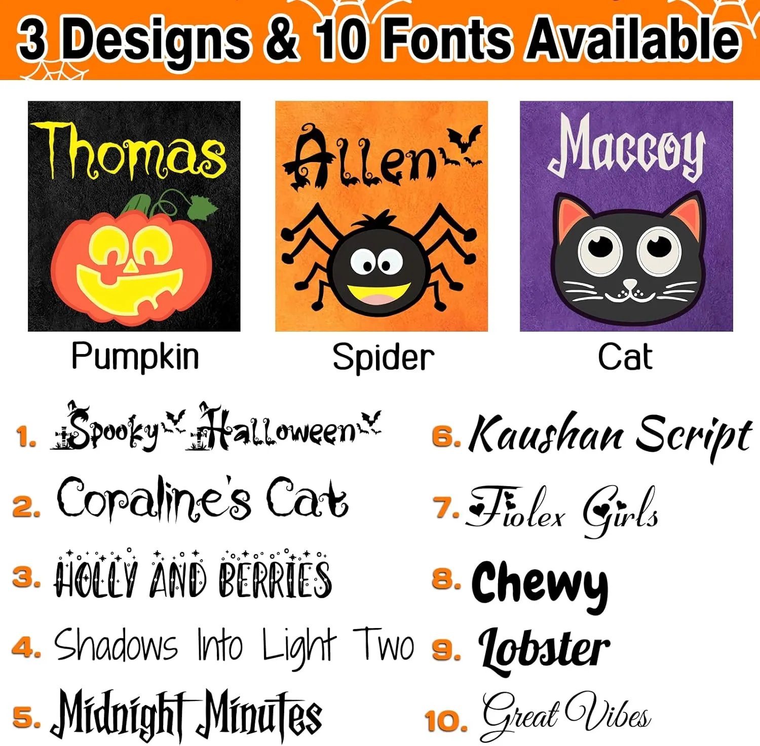 Personalized Halloween Basket with Name Custom Bucket Trick or Treat Bags for Kids Personalized Halloween Bag for Boy Girl, Spider