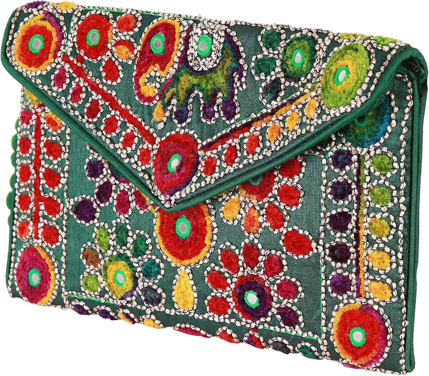 Rajasthani Jaipuri Art Sling Bag Foldover Clutch Purse Quality Checked
