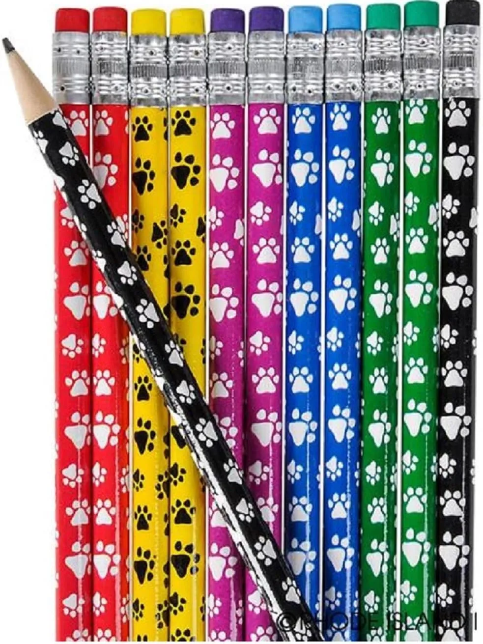 Rhode Island Novelty 7.5 Inch Paw Print Pencils, Pack of 96