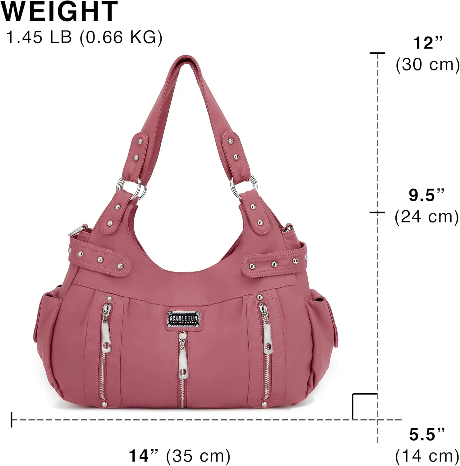 Scarleton Purses for Women Large Hobo Bags Washed Vegan Leather Shoulder Bag Satchel Tote Top Handle Handbags, H1292