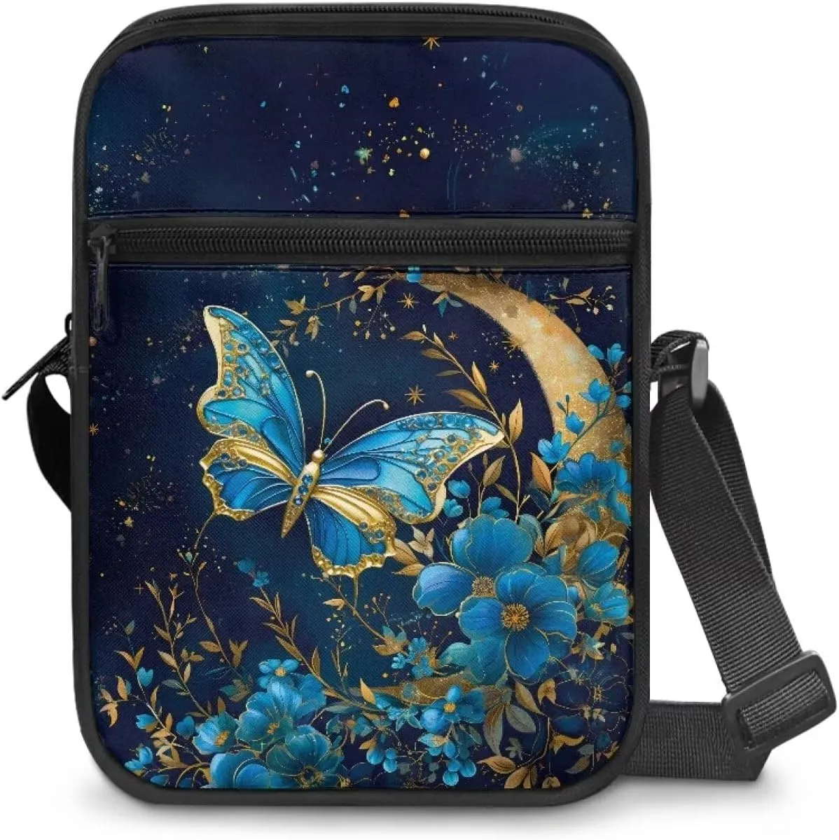 TODIYADDU Messenger Bag for Women Men Mini Shoulder Bag with Adjustable Straps Trendy Crossbody Sling Bag for Cell Phone Keys
