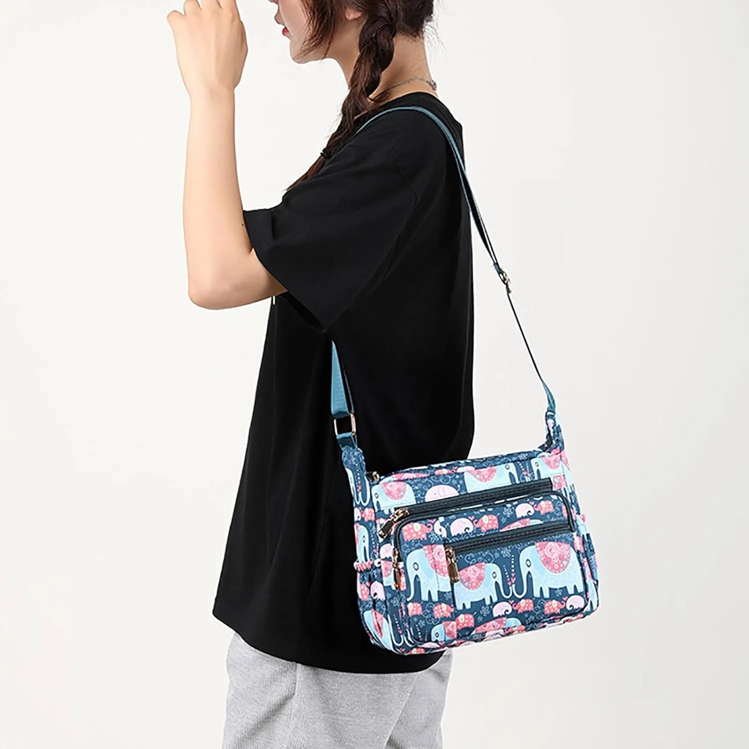 Tote Bag For Women Floral Shoulder Handbag Roomy Multiple Pockets Bag For Ladies Crossbody Purse Fashion Cross Body Bags