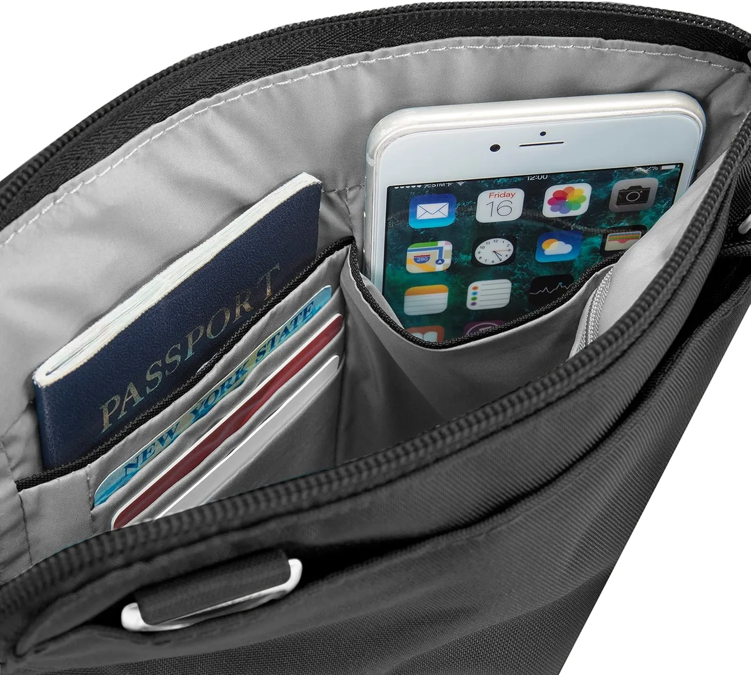 Travelon Anti-theft Classic Slim Double Zip Crossbody