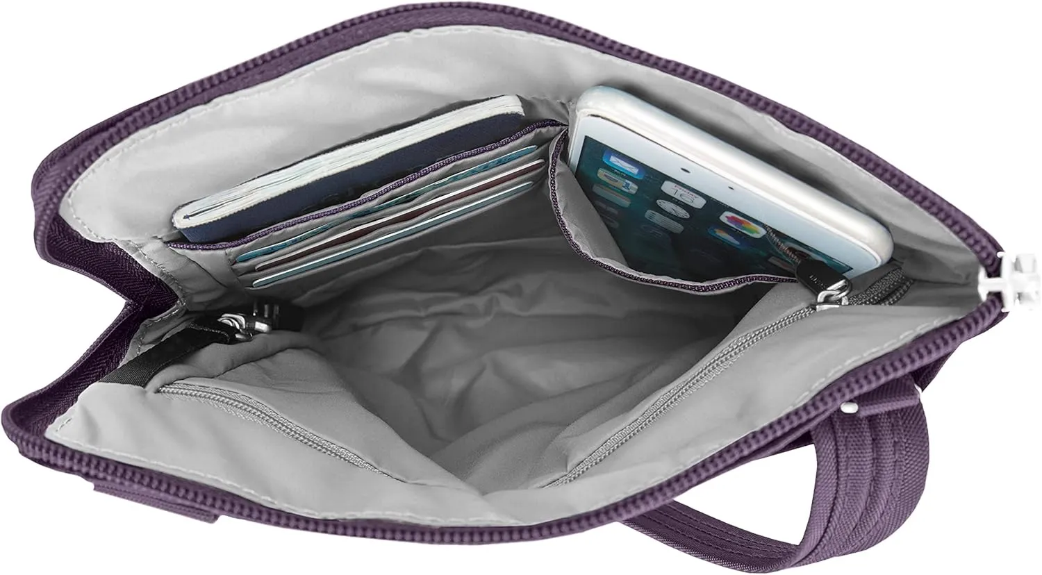 Travelon Anti-theft Classic Slim Double Zip Crossbody