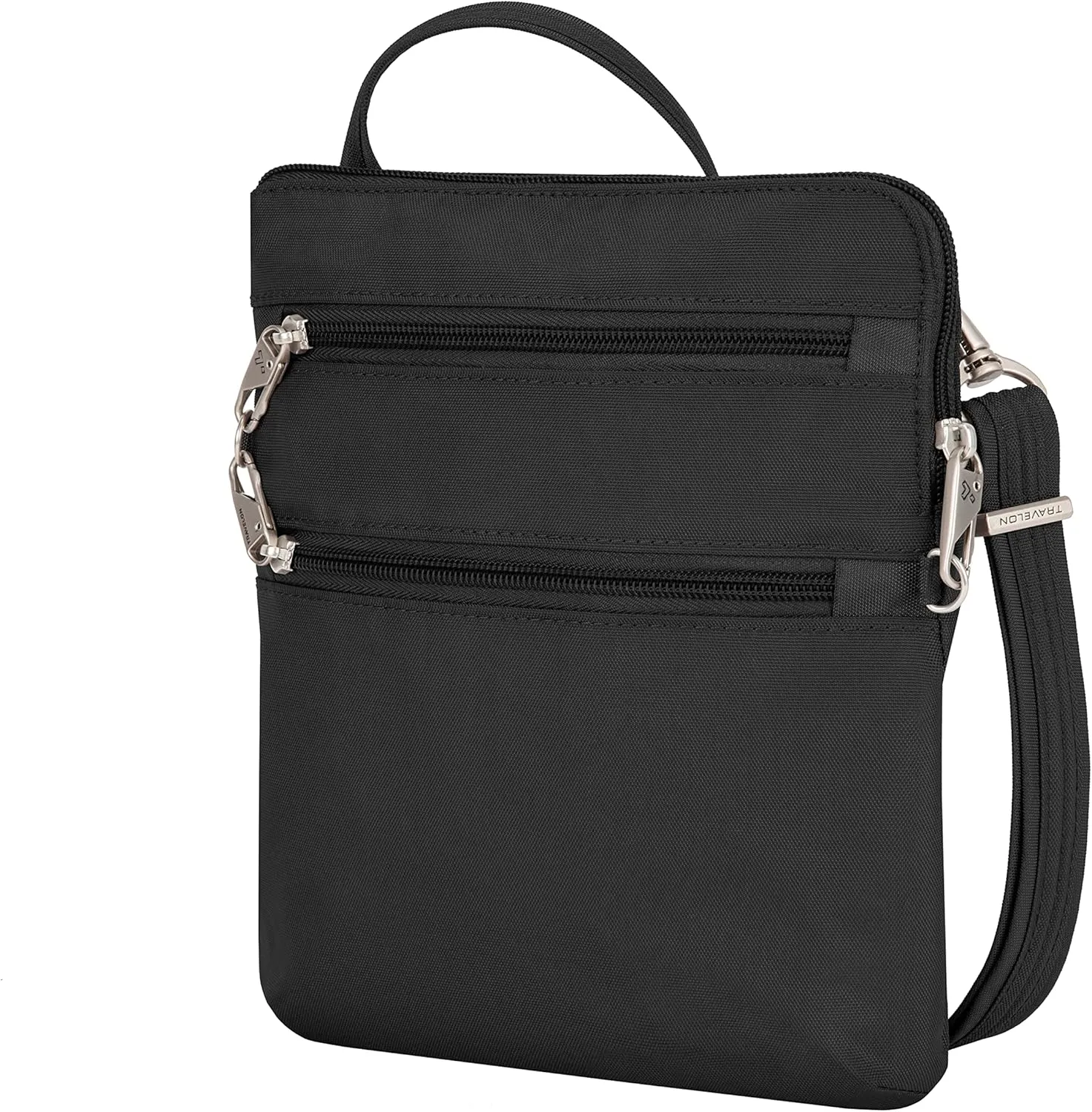 Travelon Anti-theft Classic Slim Double Zip Crossbody