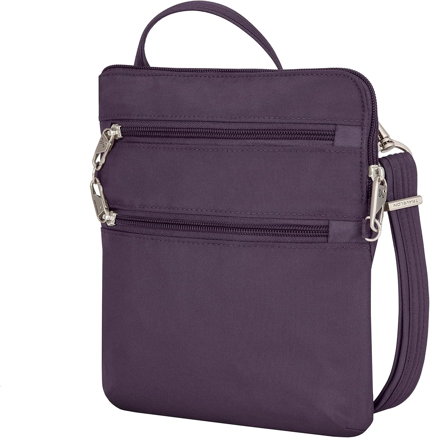 Travelon Anti-theft Classic Slim Double Zip Crossbody