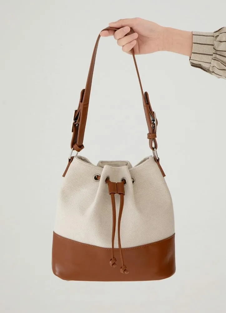 Trendy Bucket Bag for Women Vegan Leather Shoulder Bags Large Tote Purse Handbags Splicing Underarm Satchels 2025