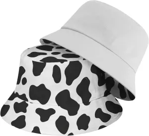 Unisex Print Double Side Wear Summer Reversible Sun Fishing Bucket Hat for Men Women Teens,Tropic Vibes